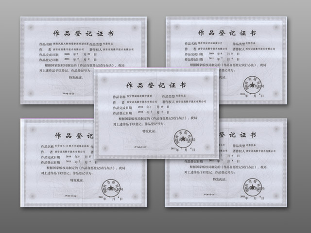 尊龙集团官网资质——作品登记证书
