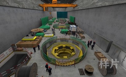 某水电站建筑工地地下厂房物体打击事故动画模拟