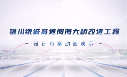 银川绕城高速阅海大桥改造工程设计方案动画演练